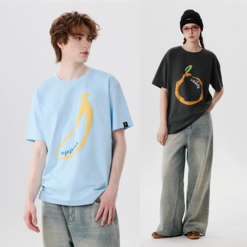 PSOBrandt恤休闲情侣夏季宽松潮流印花圆领上衣男士男装TKA094