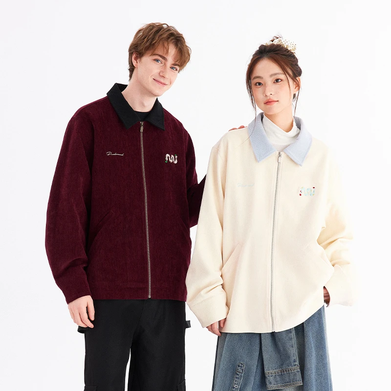 PSO Brand【蛇年特别款】翻领雪尼尔工装夹克趣味绣花外套PJK121