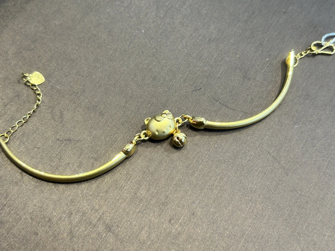 【金展珠宝】足金 KT猫手镯链