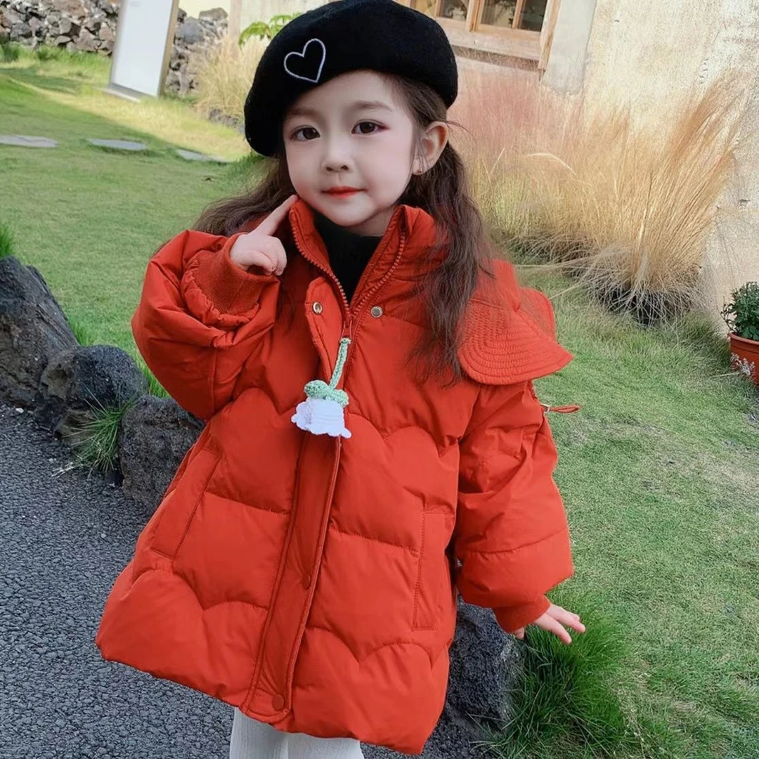 童装潮款Y冬季服韩版洋气儿童中长款羽绒服新款加厚袄冬装女童外