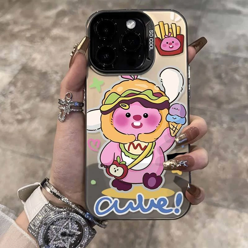 可爱海狸适用iPhone15苹果14手机壳12promax潮13高级11小众xr流行
