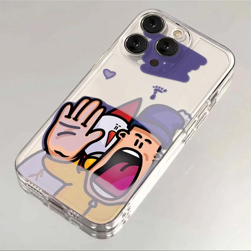 卡通哈气雪人苹果15手机壳iPhone13高级14promax透明11创意12软壳
