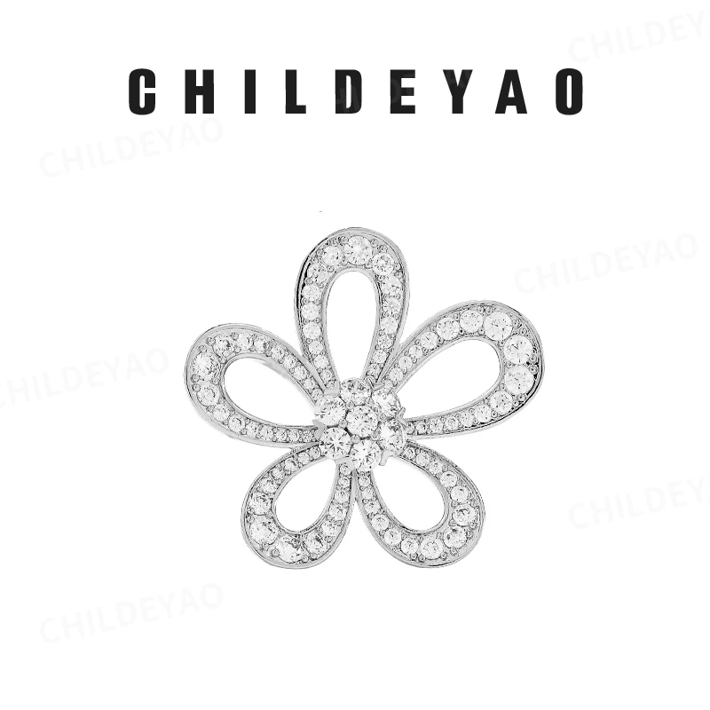 铜合金胸针 5片花瓣花朵胸针气质胸花配饰女毛衣小别针 3335