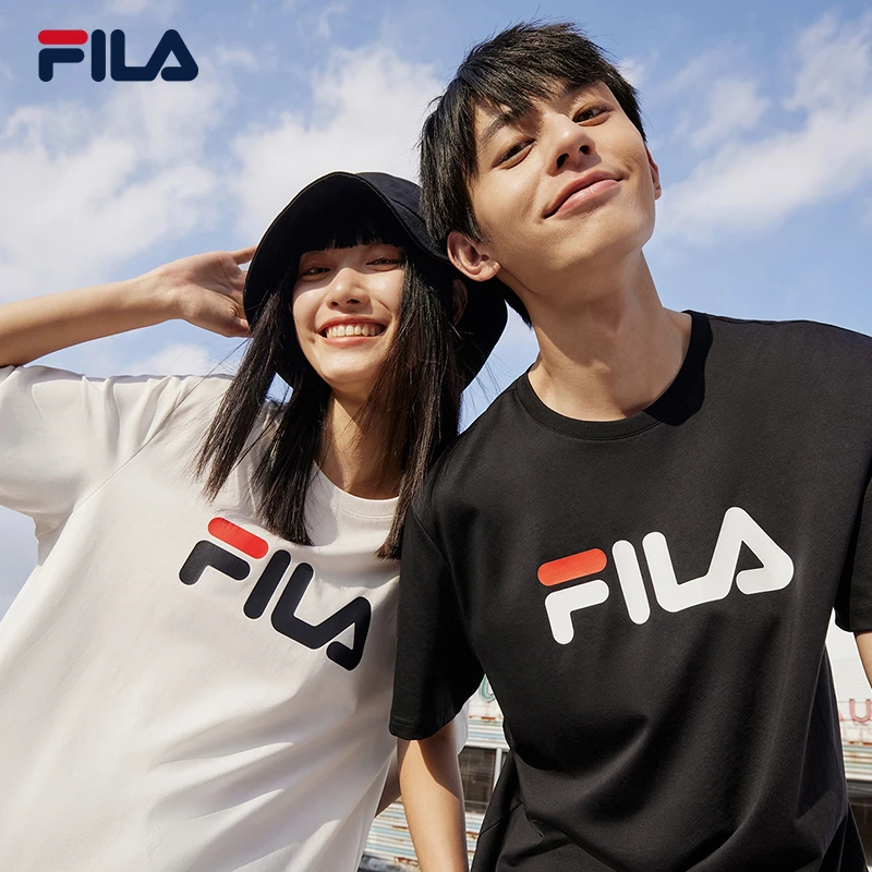 FILA斐乐短袖T恤夏季丝柔棉休闲宽松运动上衣短T男女F51U328199