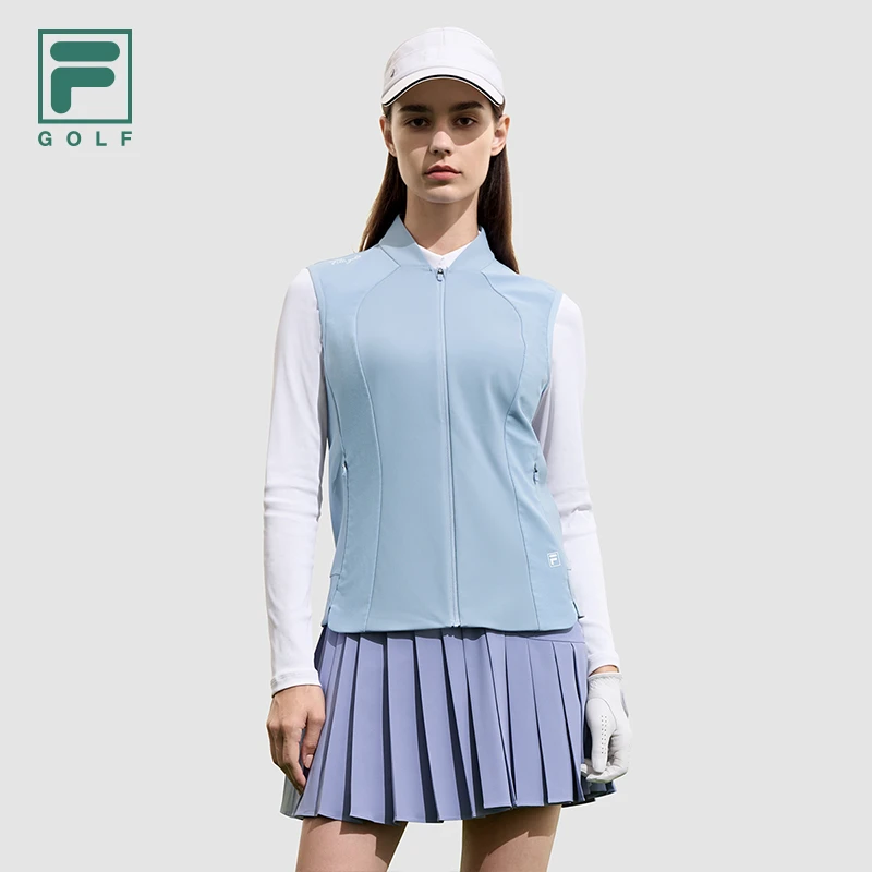 Fila/斐乐女子高尔夫户外运动休闲高智感简约针织马甲 A11W315511