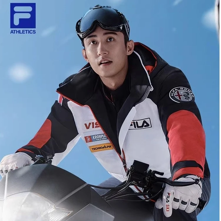 Fila/斐乐  黄景瑜同款男滑雪服23冬户外运动连帽外套A11M346902