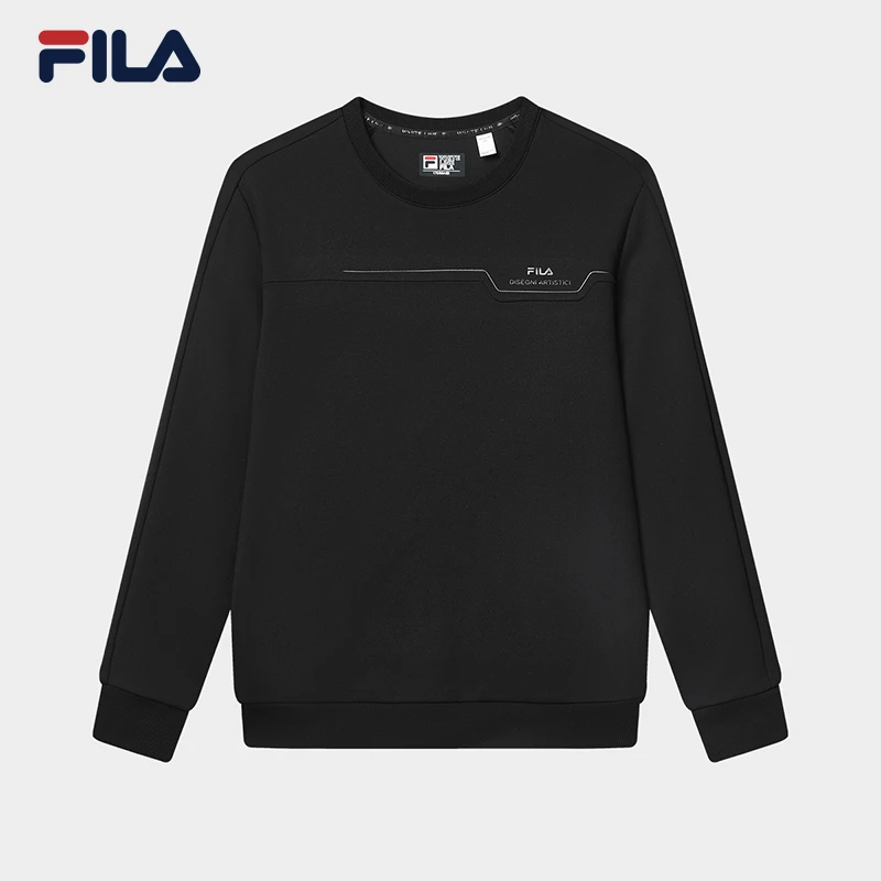Fila/斐乐【商务暗纹胸标】男子商务简约休闲圆领卫衣F11M317204