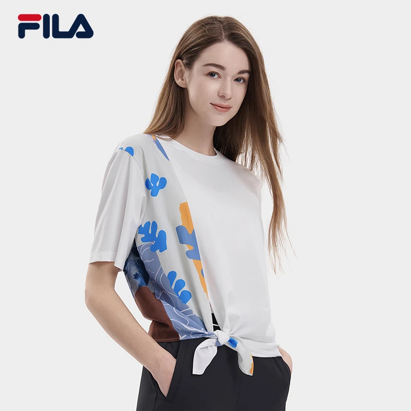 Fila/斐乐夏季女士【运动休闲】时尚百搭透气针织短袖F11W338105