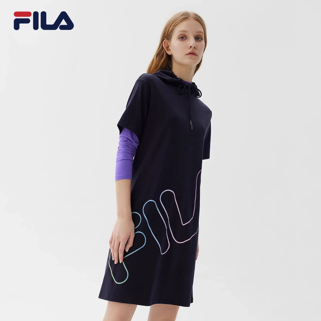 Fila/斐乐女夏季【网球系列】时尚休闲百搭连帽连衣裙 F11W328355