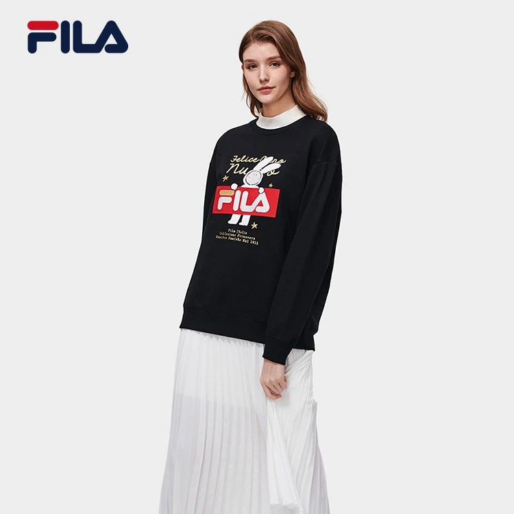 Fila/斐乐安东尼不二兔卫衣情侣2023秋新年套头衫男女F11U319202