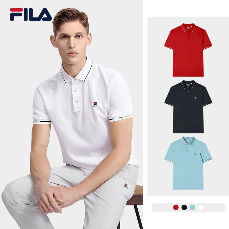 Fila/斐乐男士四色POLO衫休闲商务运动翻领短袖T恤 F11M321103