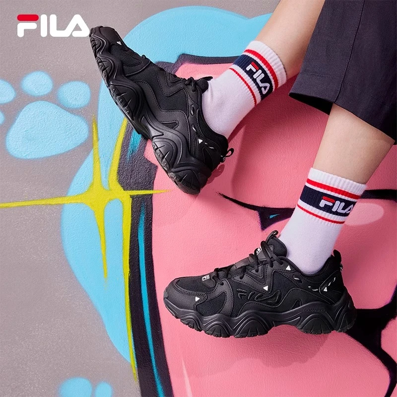 【猫爪4】达人专属情侣FILA斐乐秋户外休闲厚底增高老爹鞋