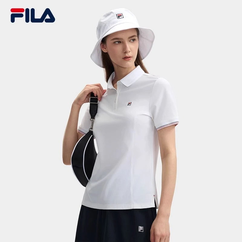 Fila/斐乐凉感翻领短袖POLO衫2025秋款休闲商务透气T恤F11W431101