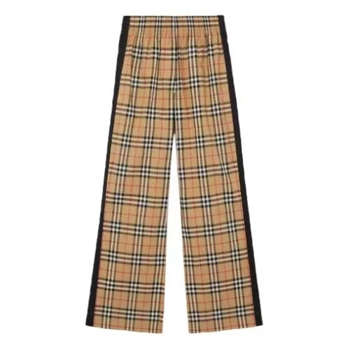 未使用 BURBERRY/博柏利 SS25Vintage复古经典格纹阔腿裤格子女款