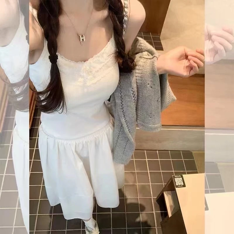 左猫 蝴蝶结蕾丝打底小吊带女新春内搭外穿722#