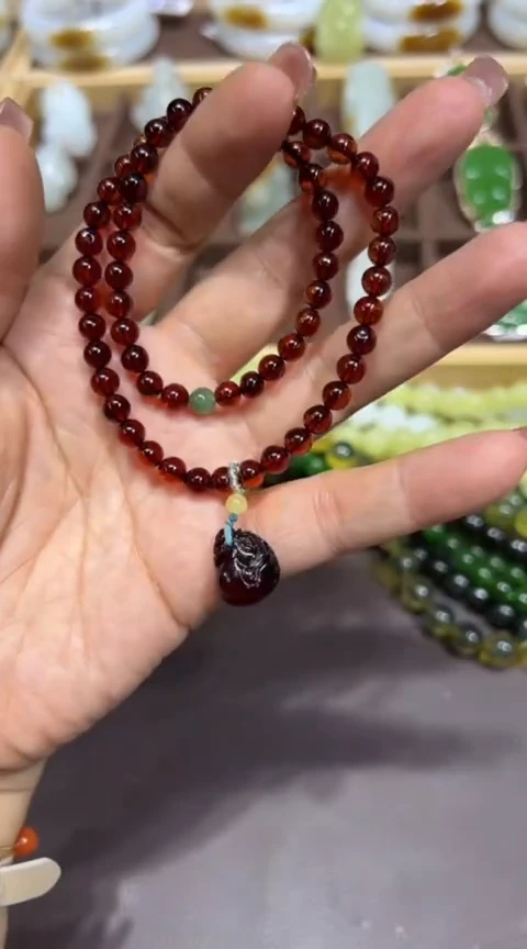 【闪购商品】血珀颈饰未镶嵌拍一发一，多样性发货5-6