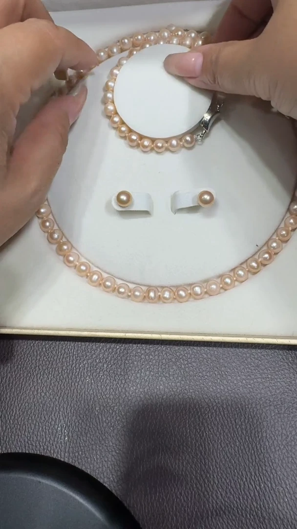 【闪购商品】淡水珍珠套装未镶嵌（多样性发一件）7-8
