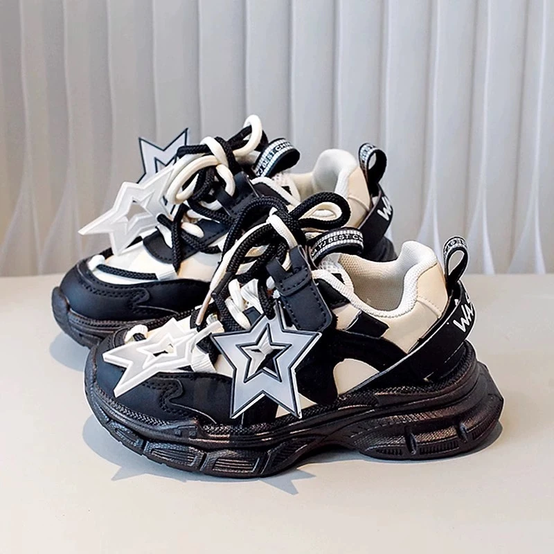 【新疆包邮26-37】7702老爹鞋单网 男童夏季简约透气软底魔术贴户外