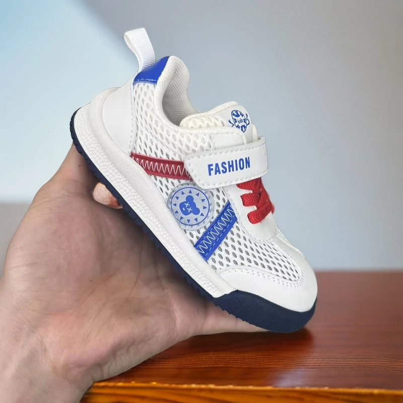 【新疆包邮21-25码】6009单网板鞋时尚透气软底魔术贴儿童户外