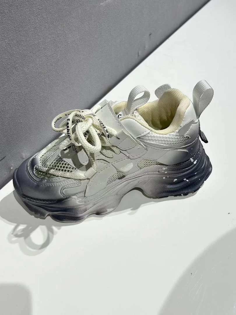 【新疆包邮26-37】655老爹鞋单网 男童夏季简约透气软底魔术贴户外