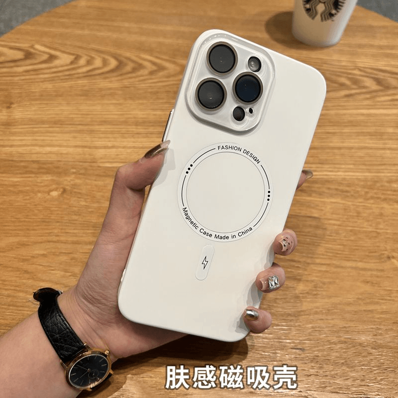 高级感苹果15promax手机壳iPhone14pro简约13肤感磁吸12全包镜头