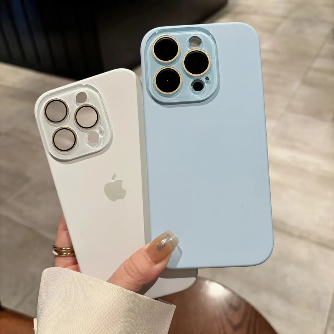 高级感液态硅胶自带镜头膜苹果15Promax手机壳iPhone14/13/12全包