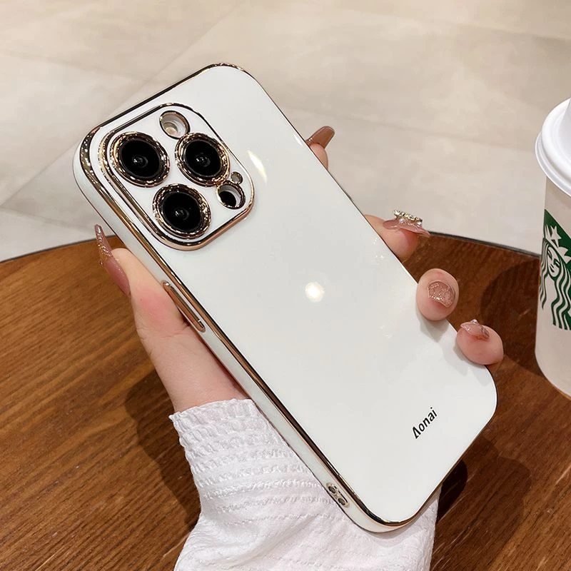 爆款适用苹果iPhone14Promax 手机壳 精孔苹果11/12/13撞色电镀壳