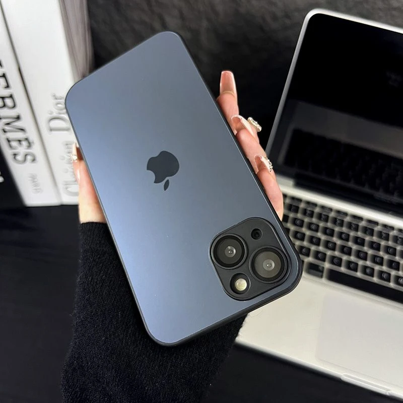 高级感AG磨砂苹果14promax手机壳自带镜头膜iPhone13超薄12/11潮
