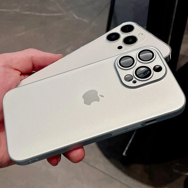 超薄苹果15pro手机壳iphone14promax磨砂肤感13/12带镜头膜11硬壳