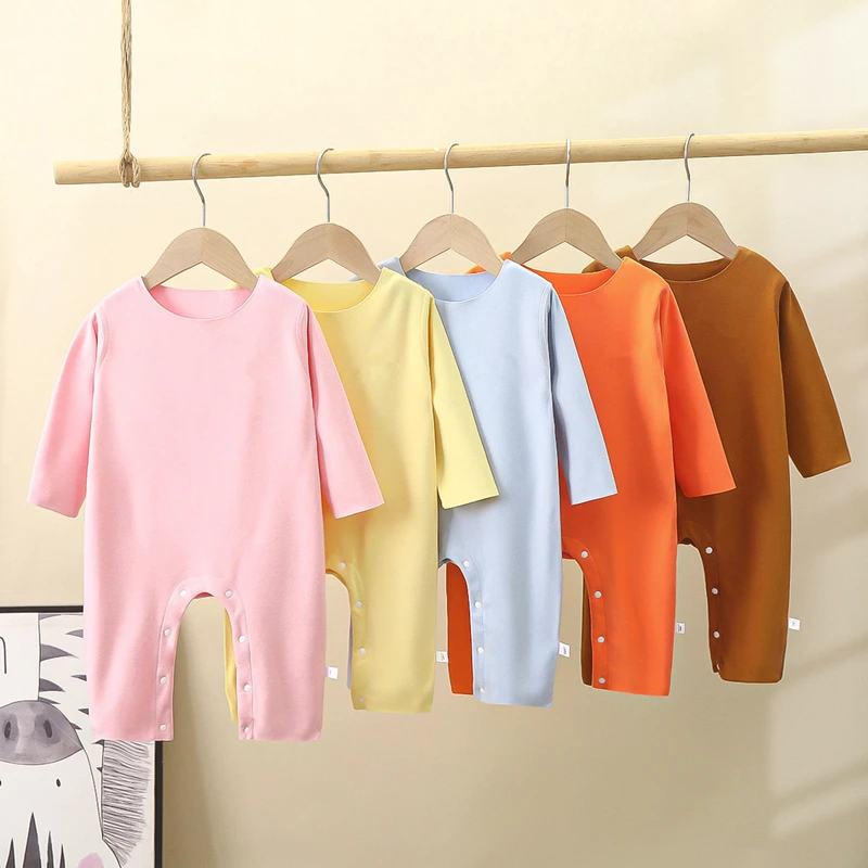 德绒婴儿保暖春秋冬季男女儿童爬服肚连体衣无痕护肚宝宝睡衣长袖