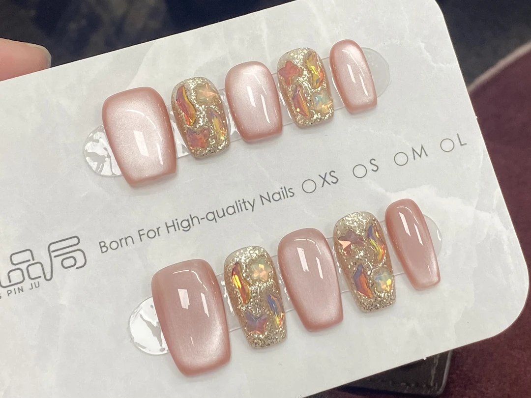 【山野玫瑰】纯手工穿戴甲显白春季热卖新款爆款百搭美甲贴片10片