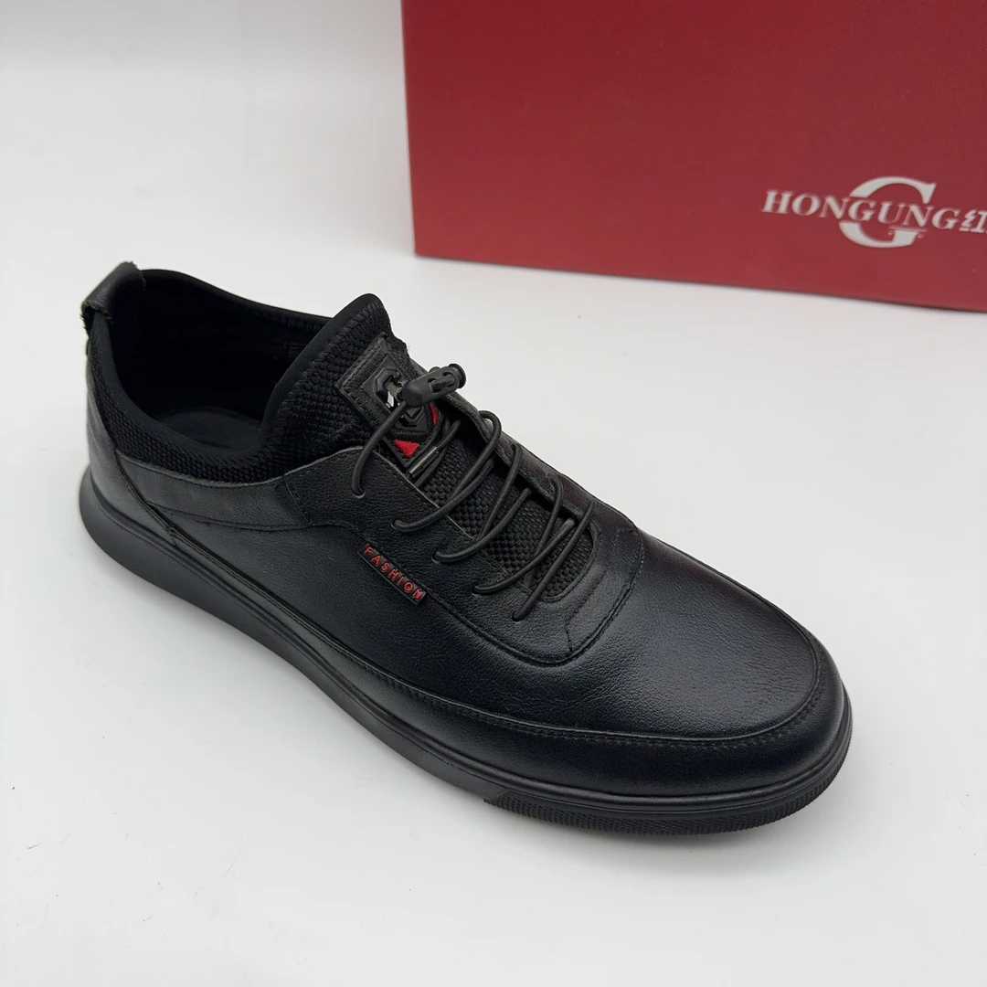 特大码数红冠男鞋新款系带商务休闲皮鞋特大码01408