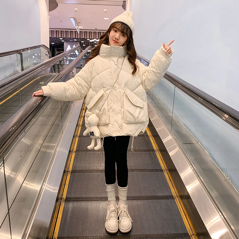 女童棉服冬装2023新款韩版洋派儿童加厚棉袄外套大童冬季保暖棉衣