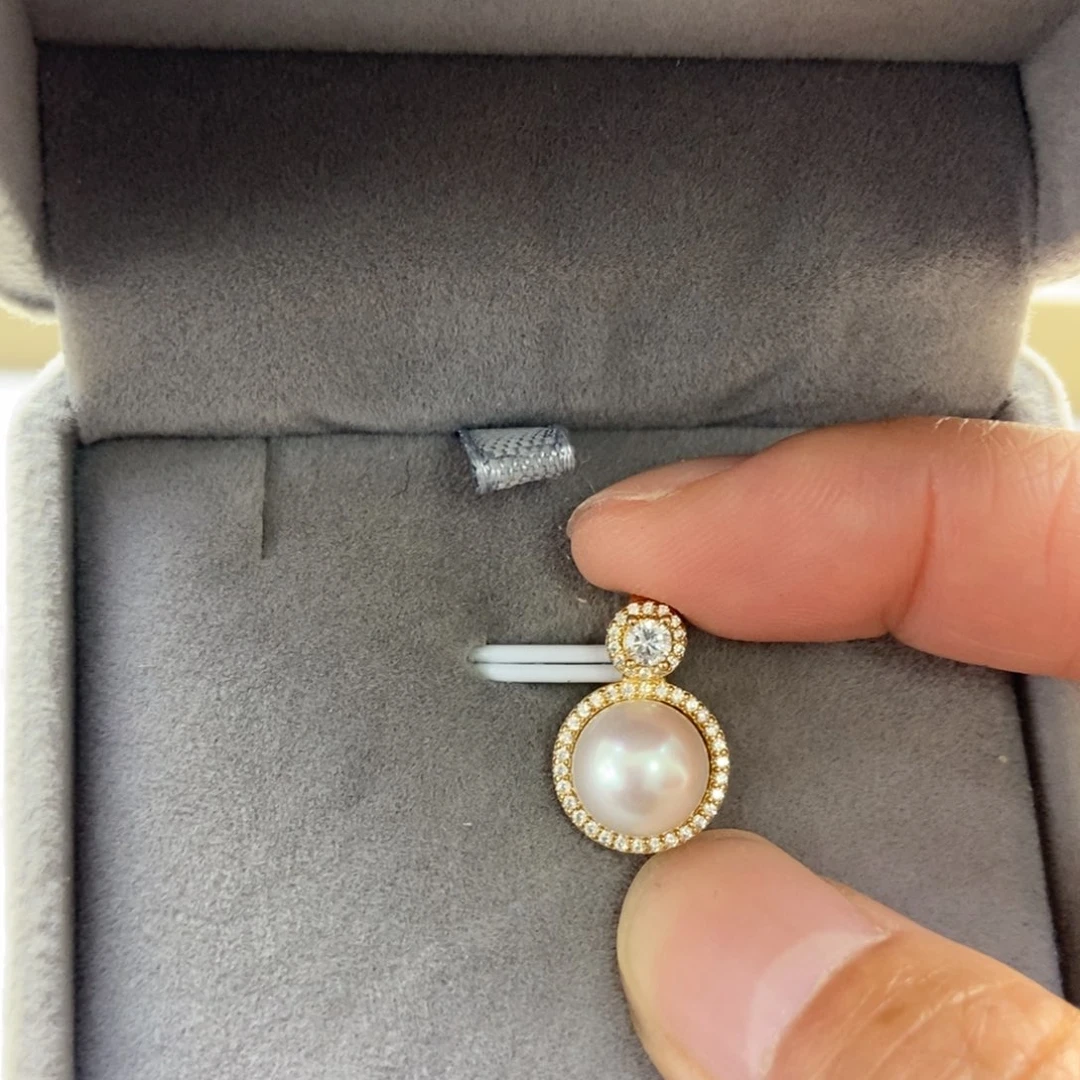 海水珍珠吊坠(不含链)银S925镶嵌