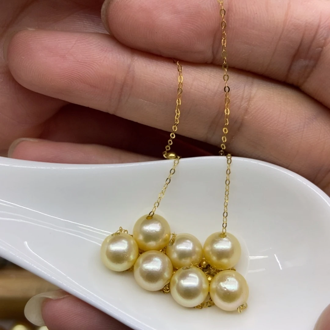 海水珍珠项链18K金镶嵌