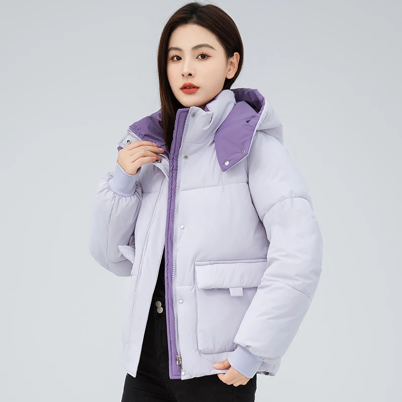冬季免洗亚光棉服女短款2025年冬新款韩版时尚宽松棉衣加厚外套