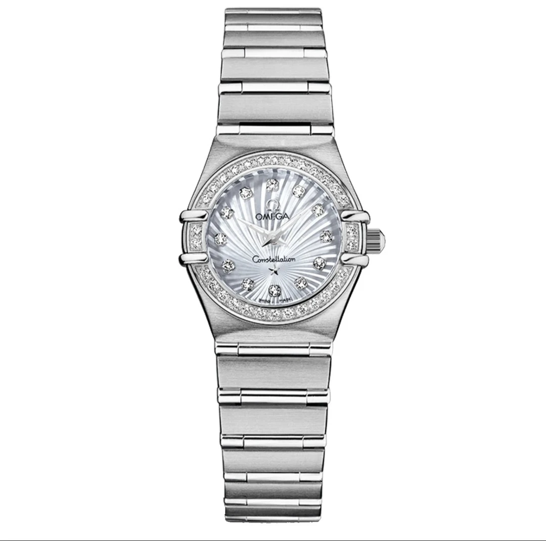 95新 Omega/欧米茄 /星座/22.5表径/后钻/后放射盘/精钢/石英