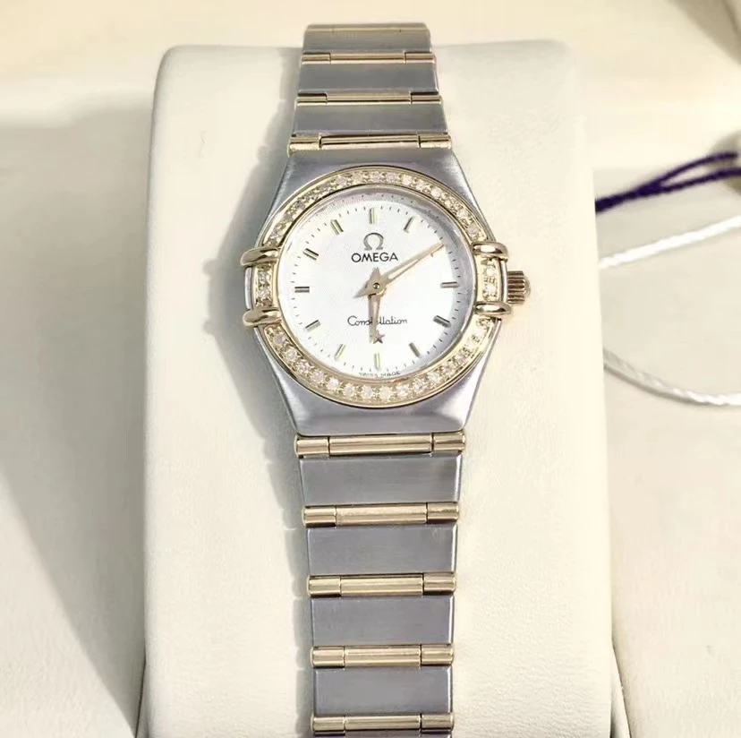 95新 Omega/欧米茄 /星座系列/22.5表径/贝母盘/后钻/间金/石英/