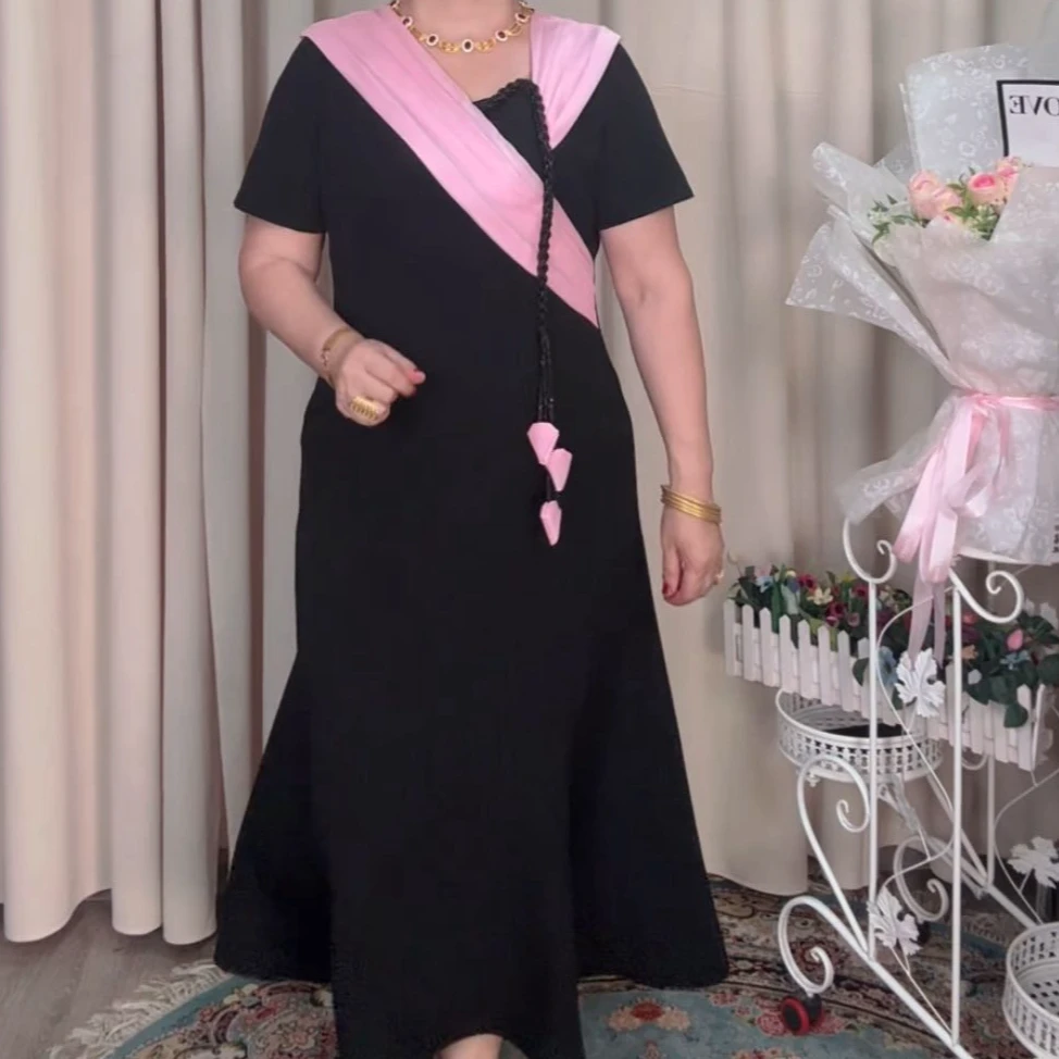 2024新款时尚连衣裙显瘦气质修身法式长款优雅连衣裙