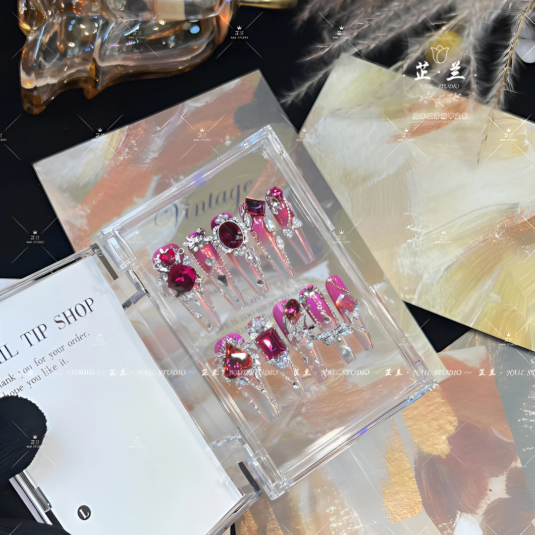 【火龙果】芷兰纯手工定制美甲可拆卸穿戴甲