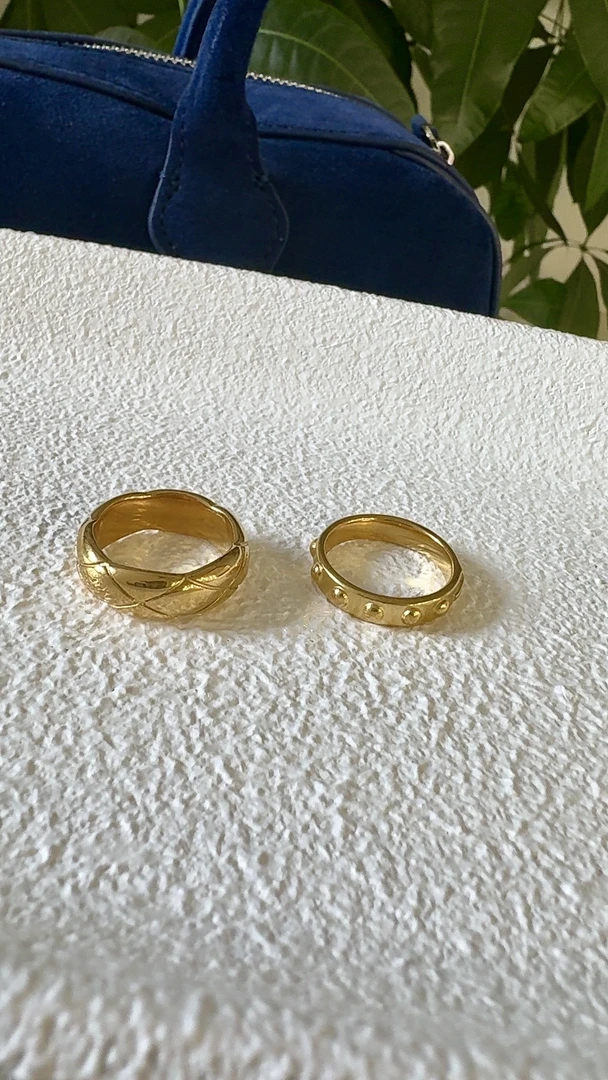 合金戒指 中古复古金套指环