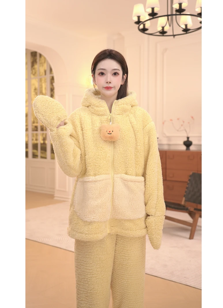 DM【黄油小熊】高定时尚软绵绵冬季加厚家居服套装XNNNNNN