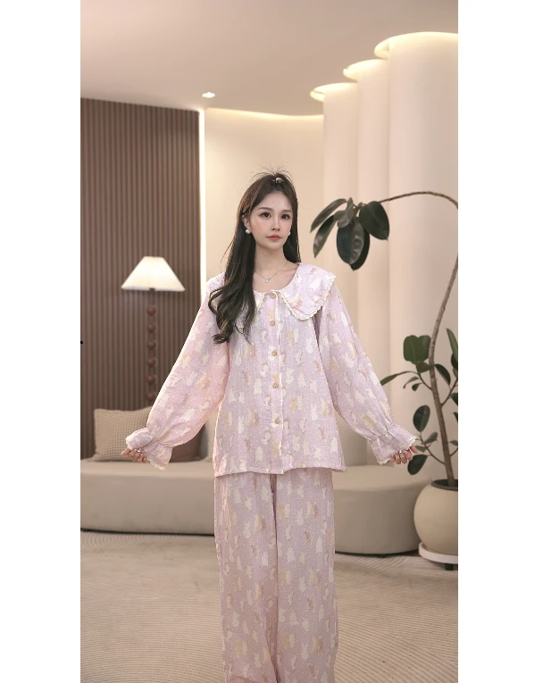 DM【紫色萌萌狗】高定设计款时尚夏季家居服套装