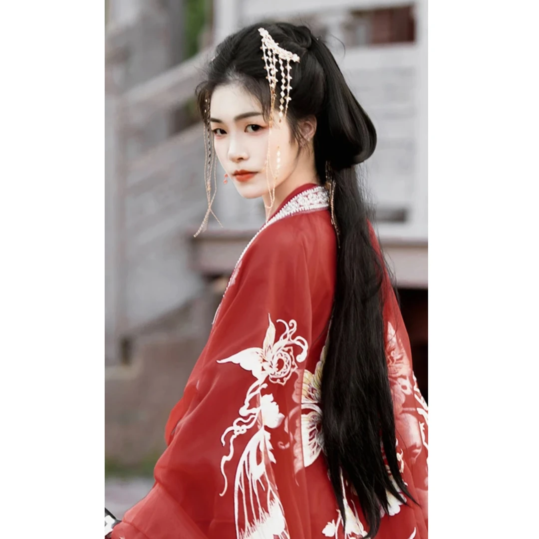 汉服实拍重工绣花大袖衫细诃子裙国风古韵《迁粉蝶-黄》仙气飘逸
