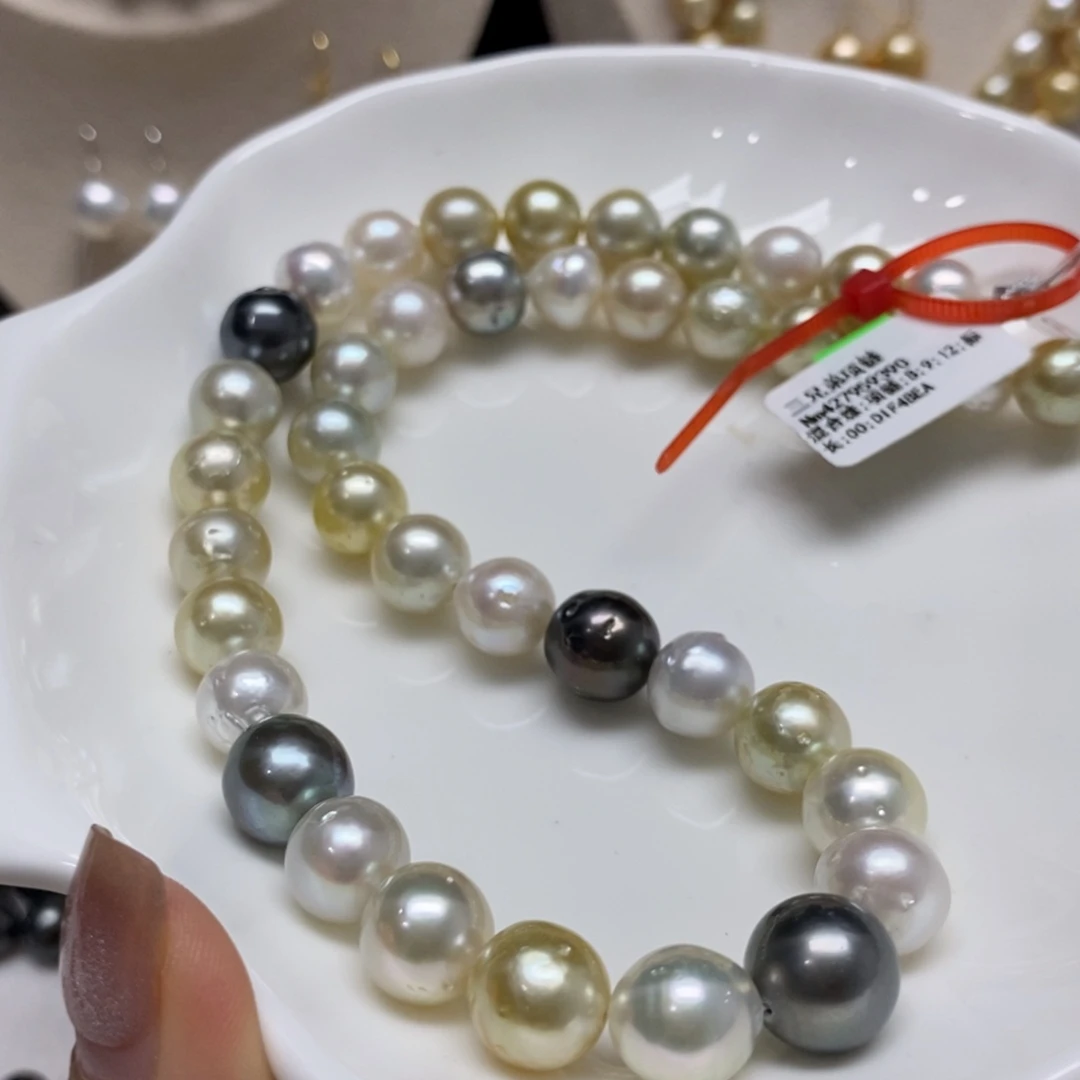 海水珍珠项链银S925镶嵌