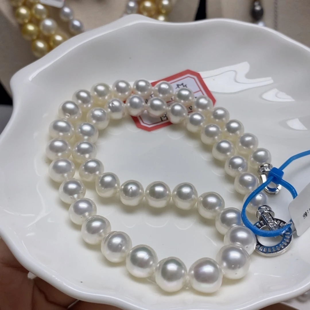 海水珍珠项链银S925镶嵌