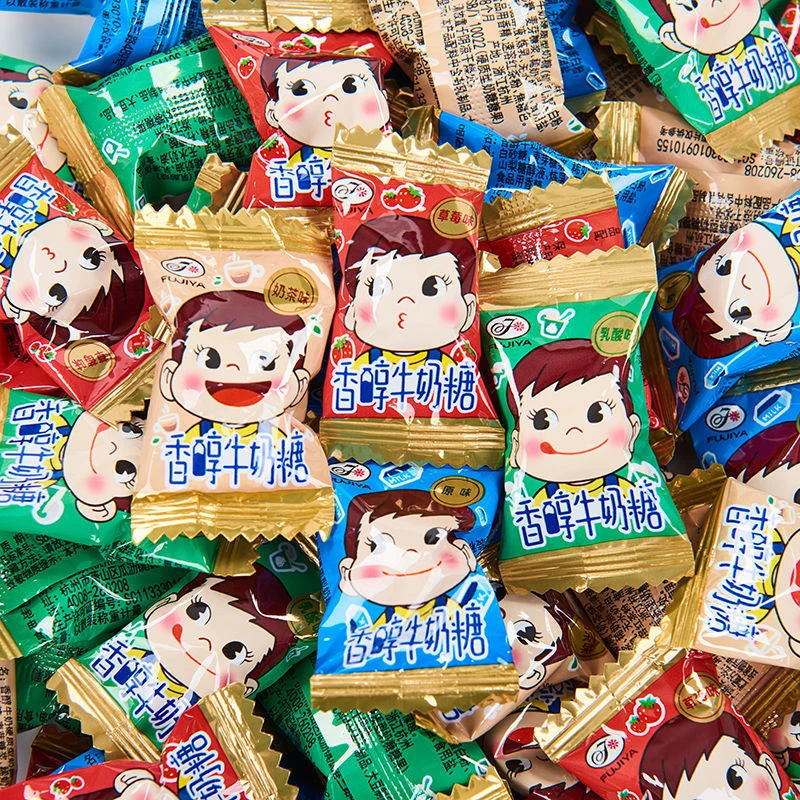 不二家牛奶糖结婚喜糖散装抹茶混合水果硬糖果儿童小零食批发