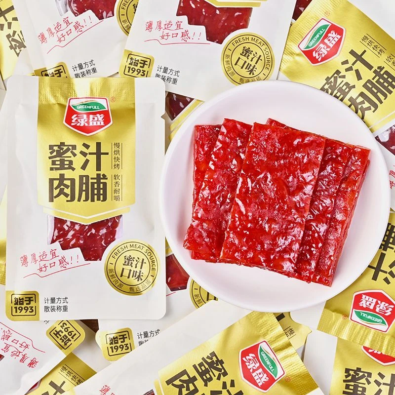 绿盛蜜汁肉脯单独包装休闲零食手撕大片肉脯网红解馋即食肉铺片