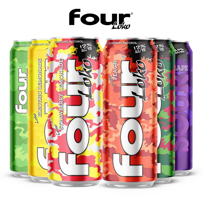 FOURLOKO四洛克鸡尾酒清爽果味预调鸡尾酒美国进口微醺特调6瓶装