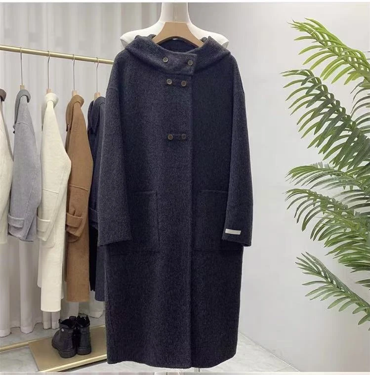 高端长款双面羊毛大衣外套气质百搭羊绒